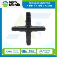 Cross Connector 4 Arah 4mm / 7mm 5 pcs