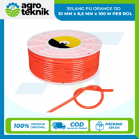SELANG PU ORANGE OD 10 MM x 6,5 MM x 100 M PER ROL